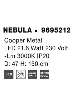 Designová závěsná svítidla NOVA LUCE závěsné svítidlo NEBULA zlatý kov LED 29W 230V 3000K IP20 9695212
