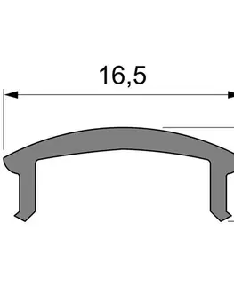 Profily Light Impressions Reprofil kryt F-01-12 čirá 95% průhlednost 1000 mm 983520