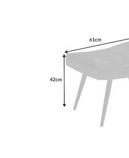 Designové taburety LuxD Designová podnožka Sweden šedo-béžová