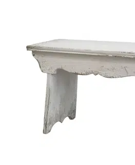 Stoličky Bílá antik dřevěná stolička Old French - 80*38*48cm Chic Antique 41046319 (41463-19)