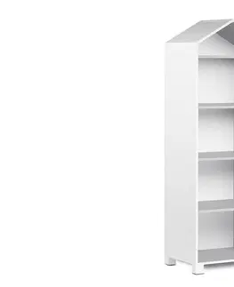 Dětské regály, police a knihovny Dětský regál MIRUM bílý šedý 57 x 172 x 45