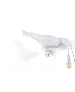 Venkovní designová světla SELETTI LED venkovní nástěnné světlo Bird Lamp pravé, bílá