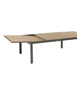 Zahradní stolky DEOKORK Hliníkový stůl BRIXEN 200/320 cm (šedo-hnědá)
