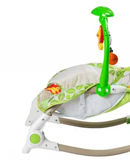 Hračky Dětské houpací křeslo ECOTOYS v zelené barvě s melodiemi