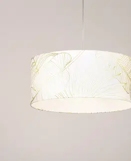 Závěsná světla EGLO Bucamaranga závěsné světlo bílé s potiskem motivu listů