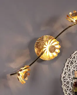 Nástěnná svítidla Eco-Light LED nástěnné svítidlo Bloom 3 zdroje zlaté