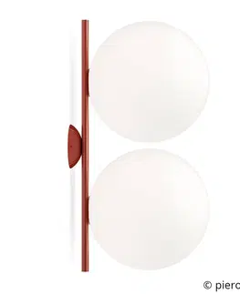 Nástěnná svítidla FLOS FLOS IC C/W2 Double nástěnné světlo červené Ø 30cm
