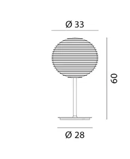 Stolní lampy Rotaliana Rotaliana Flow Glass T2 stolní lampa se stojanem