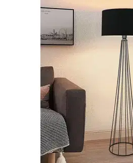 Svítidla Sofahouse 28692 Designová stojanová lampa Fellini II 155 cm černá