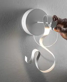Závěsná světla Knikerboker Knikerboker Curve LED nástěnné světlo z oceli bílá