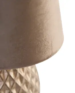 Stolni lampy Klasická stolní lampa hnědá 35 cm - Betty