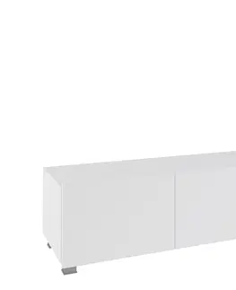 TV stolky ArtGiB TV stolek 150 CALABRINI C-12 | bílá/bílý lesk