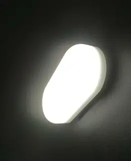 LED venkovní nástěnná svítidla ACA Lighting LED plastové bílé nástěnné svítidlo 230V AC IP66 12W 1070lm 4000K 120d Ra80 MINA1240