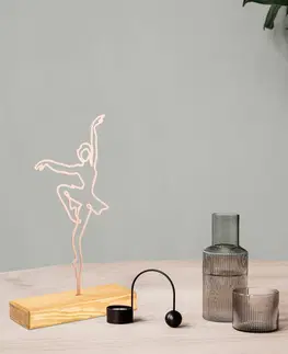  Hanah Home Kovová dekorace Ballerina 40 cm měděná
