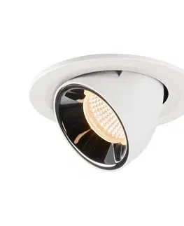 LED podhledová svítidla SLV BIG WHITE NUMINOS GIMBLE S zápustné stropní svítidlo bílé/chrom 2700 K 55° 1005884