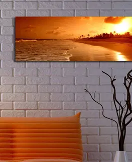 Obrazy Wallity Obraz s LED osvětlením ZÁPAD SLUNCE 38 30 x 90 cm