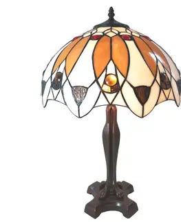 Svítidla Stolní lampa Tiffany Avelline – Ø 41*57 cm E27/max 2*60W Clayre & Eef 5LL-6069