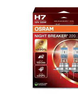 Autožárovky OSRAM H7 12V 55W PX26d NIGHT BREAKER 220 +220% 2ks 64210NB220-2HB