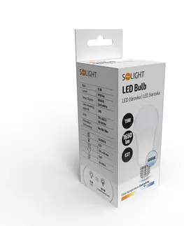 LED žárovky Solight LED žárovka, klasický tvar, 15W, E27, 6000K, 220°, 1650lm WZ521-2