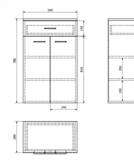 Koupelnový nábytek AQUALINE ZOJA/KERAMIA FRESH skříňka spodní se zásuvkou 50x78x29cm, bílá 50313