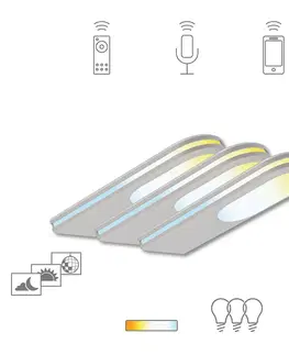 Inteligentní zapuštěná světla tint Müller Licht tónované LED osvětlení pod skříňku Armaro, 3 kusy