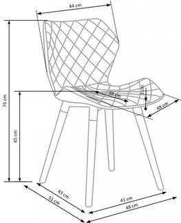 Židle Jídelní židle K277 Halmar Šedá