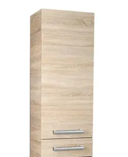 Koupelnový nábytek AQUALINE VEGA skříňka vysoká s košem, 40x184x31cm, dub platin VG980