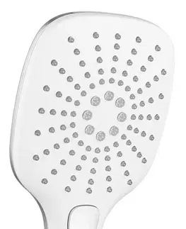Sprchy a sprchové panely SAPHO Ruční masážní sprcha s tlačítkem, 3 režimy sprchování, 109x109, ABS/chrom 1204-52