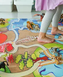 Hrací podložky Dětská podložka na hraní INSPIO s silnicemi a mosty - Pohádková země