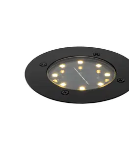 Venkovni zemni reflektory Moderní pozemní bodové svítidlo černé včetně LED IP65 Solar - Froté