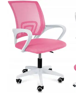 Kancelářské židle ArtJum Kancelářské křeslo JUPI | bílá podnož / růžová