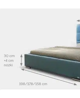 Designové postele Confy Designová postel Jamarion 160 x 200 - různé barvy