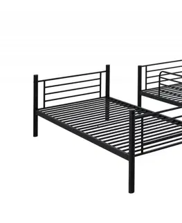 Patrové postele Rozložitelná patrová postel BUNKY Halmar Černá