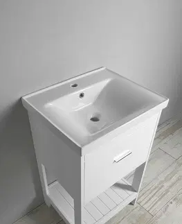 Koupelnový nábytek AQUALINE ETIDE umyvadlová skříňka 51,5x85x44 cm, bílá mat ET515
