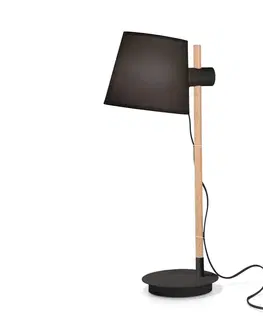 Stolní lampy Ideallux Ideal Lux Axel stolní lampa dřevo, černá/přírodní