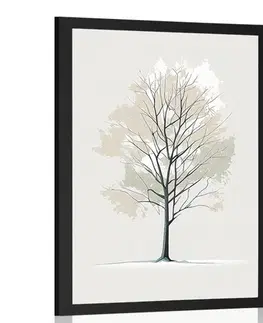 Stromy a listy Plakát minimalistický strom
