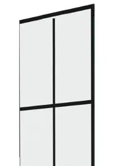 Vanové zástěny MEXEN NEXT sklo k vanové zástěně 50x150 fix 6mm, černý dekor 895-050-000-00-77