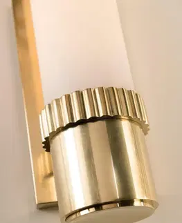 Klasická nástěnná svítidla HUDSON VALLEY nástěnné svítidlo ARGON staromosaz/alabastr E27 1x75W 1260-AGB-CE
