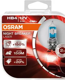 Autožárovky OSRAM HB4 Night breaker LASER +150% 9006NL-HCB 51W 12V duobox