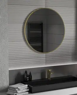 Koupelnová zrcadla MEXEN Loft zrcadlo 80 cm, zlatý rám 9850-080-080-000-50