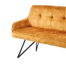 Židle Lavice KAINEUS Dekorhome Hořčicová