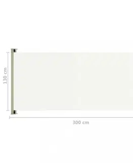 Markýzy Zatahovací boční markýza 140x300 cm Dekorhome Hnědá