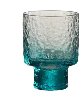 Sklenice Modrá sklenička na likér Verma - Ø 7*10cm J-Line by Jolipa 3743