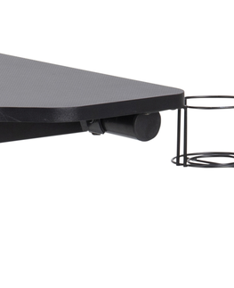 Psací stoly Dkton Designový psací stůl Naretha 100 cm černý