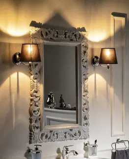 Koupelnová zrcadla SAPHO SCULE zrcadlo ve vyřezávaném rámu 70x100cm, bílá IN171