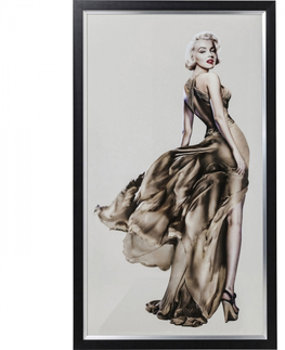 Obrazy celebrit KARE Design Zarámovaný obraz Marilyn Monroe v šatech 172x100cm
