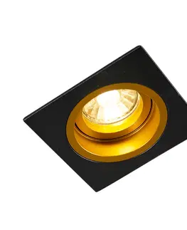 Podhledove svetlo Zapuštěné bodové černé se zlatým 9,3 cm otočným a naklápěcím - sklíčidlo