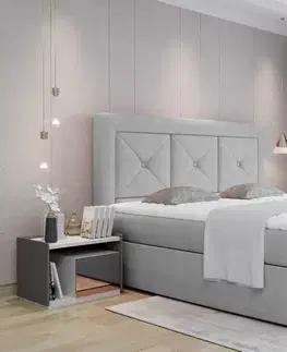 BOXSPRING postele Artelta Čalouněná manželská postel IDRIS | 180 x 200 cm Farebné prevedenie IDRIS: Omega 02