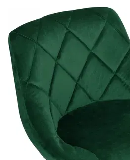 Barové židle TZB Barová židle CYDRO samet zelená