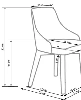 Židle Jídelní židle TOLEDO Halmar Dub sonoma / šedá (INARI 91)